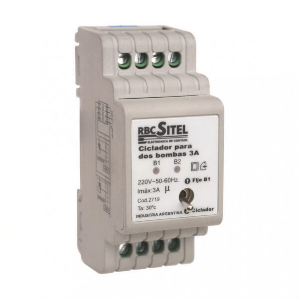 99760 ciclador para 2 bombas 3 a — riel din 220 v (1)