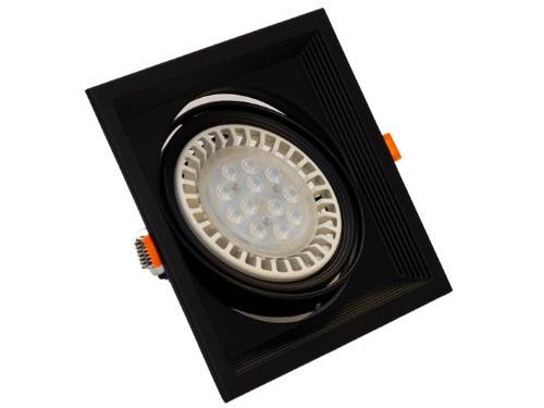 Embutido Cuadrado Antideslumbrante para AR11 GU10 - Negro