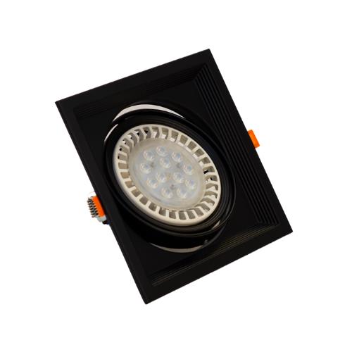 106285-EMBUTIDO-CUADRADO-ANTIDESLUMBRANTE-PARA-AR111-GU10-ALUMINIO-NEGRO Embutido Cuadrado Antideslumbrante para AR11 GU10 - Negro