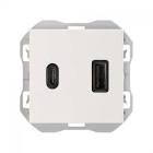 MODULO CARGADOR USB A + C 5A BLANCO