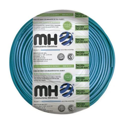 Cable Unipolar 6 mm - Celeste - Por Metro