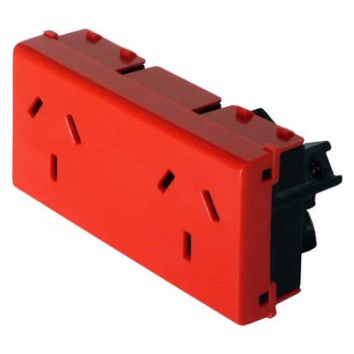 TOMA DOBLE PARA TENSION ESTABILIZADA 10A DUNA ROJO
