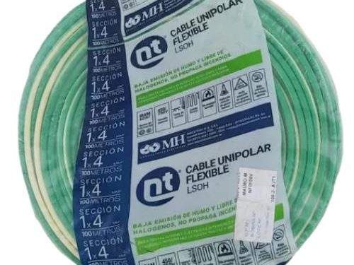 Cable Unipolar LSOH 10 mm - Verde/Amarillo - Por Metro