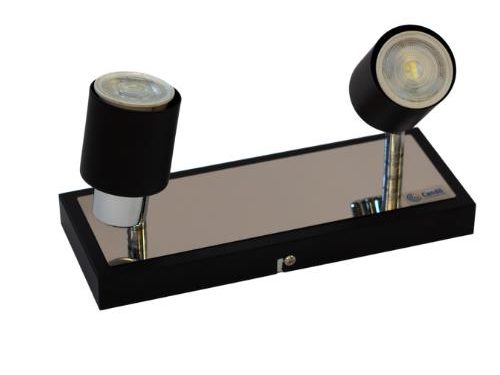 Aplique Julita - 2 Luces - Negro - GU10