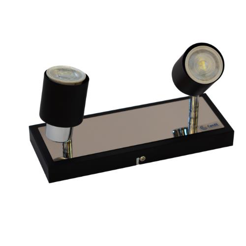 Aplique Julita - 2 Luces - Negro - GU10