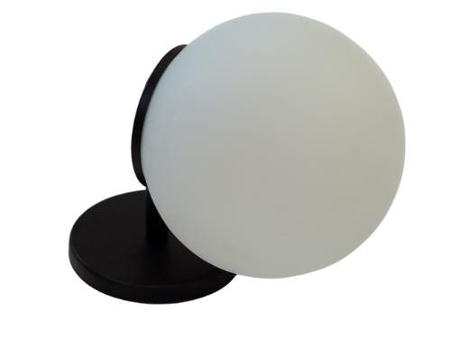 Aplique C World - 15cm - 1 Luz - Negro - E27