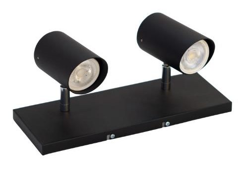 Aplique Rodry - 2 Luces - Negro - GU10