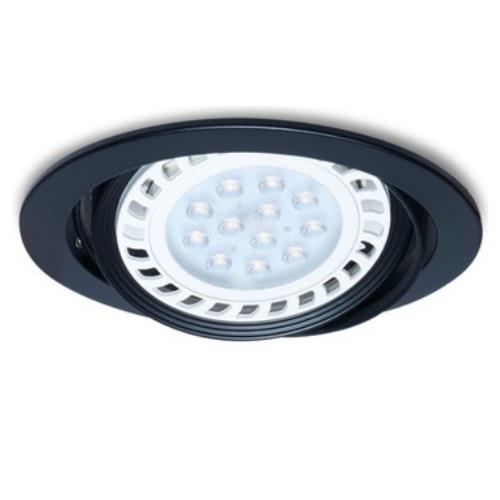 106734-EMBUTIDO-REDONDO-MOVIL-PAR-AR111-NEGRO-TEXTURADO Embutido Redondo Móvil para AR111 - Negro