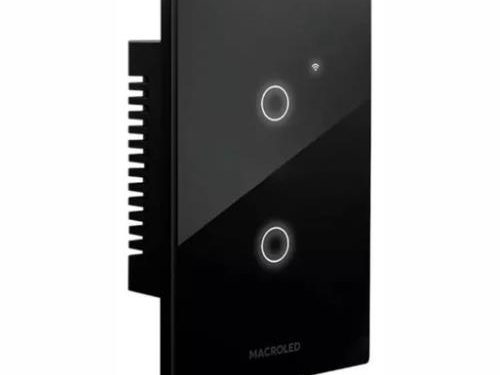 INTERRUPTOR WIFI 2 CANALES NEGRO