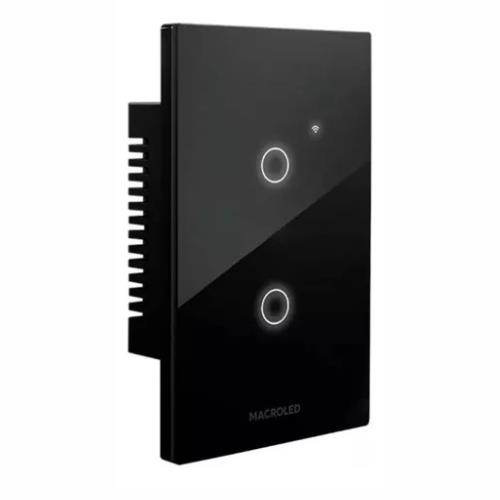 INTERRUPTOR WIFI 2 CANALES NEGRO