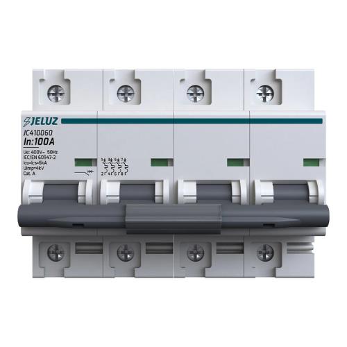 INTERRUPTOR TERMOMAGNETICO MODULO DIN. 4X100 AMPER 6KA