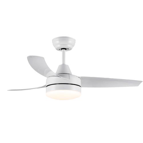 VENTILADOR DE TECHO BLANCO BRILLANTE 3 ASPAS LED 24W CCT C/CONTROL