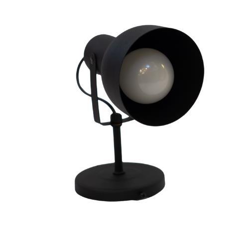 Aplique Pantalla - 1 Luz - Negro - E27