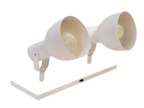 Aplique Pantalla - 2 Luces - Blanco - E27