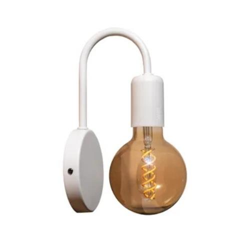 Aplique Brazo Curvo - 1 Luz - Blanco - E27