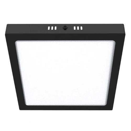 PLAFON LED CUADRADO 18W 3000K NEGRO