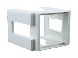 Adaptador Riel Din - 2 Módulos - Blanco