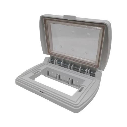 TAPA Y BASTIDOR ESTANCA 3 MODULOS IP44 CON MEMBRANA