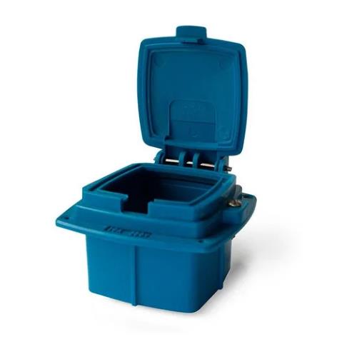 Caja Capsulada de Embutir para Toma 16 A - Azul