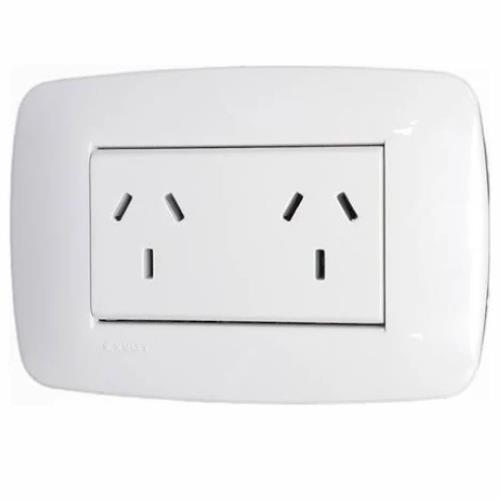 TOMACORRIENTE DOBLE 10A DUNA BLANCO