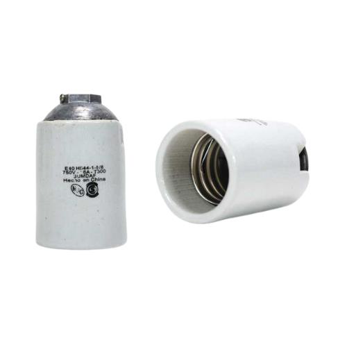 PORTALAMPARA PORCELANA E40 CASQUILLO ALUMINIO 5/8