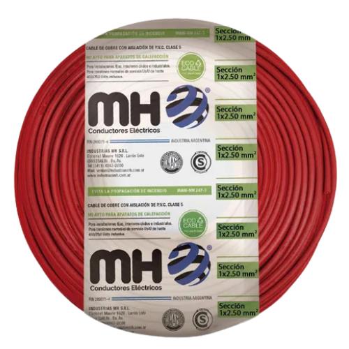 Cable Unipolar 10 mm - Rojo - Por Metro