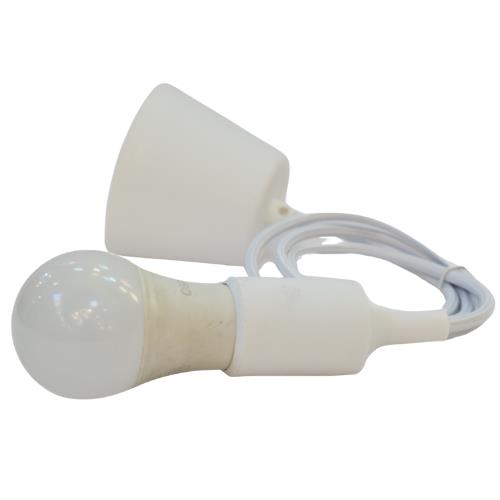 Portalámparas Colgante Siliconado - E27 - Blanco