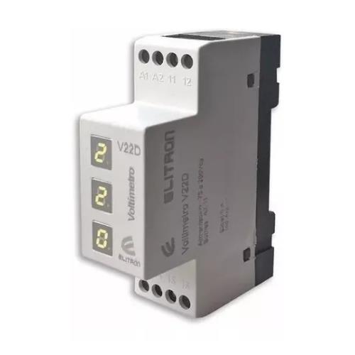 VOLTIMETRO DIGITAL 220VCA P/RIEL DIN